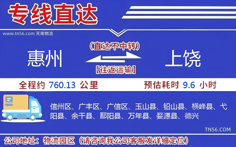 惠州到上饶物流公司