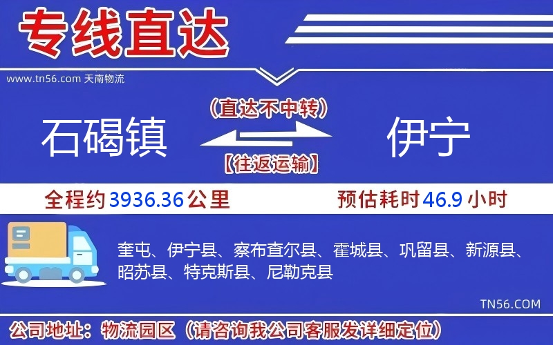 石碣镇到伊宁物流公司