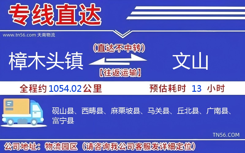 樟木头镇到文山物流公司