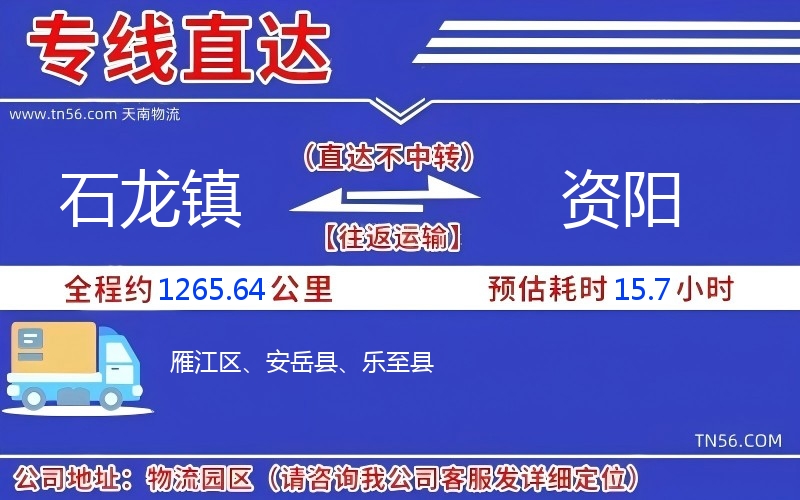 石龙镇到资阳物流公司