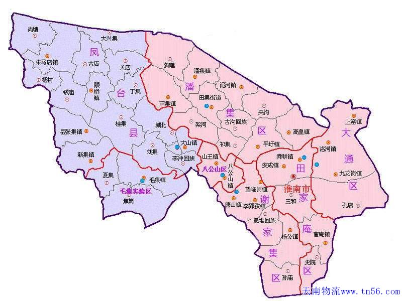 东莞到淮南市物流舆图